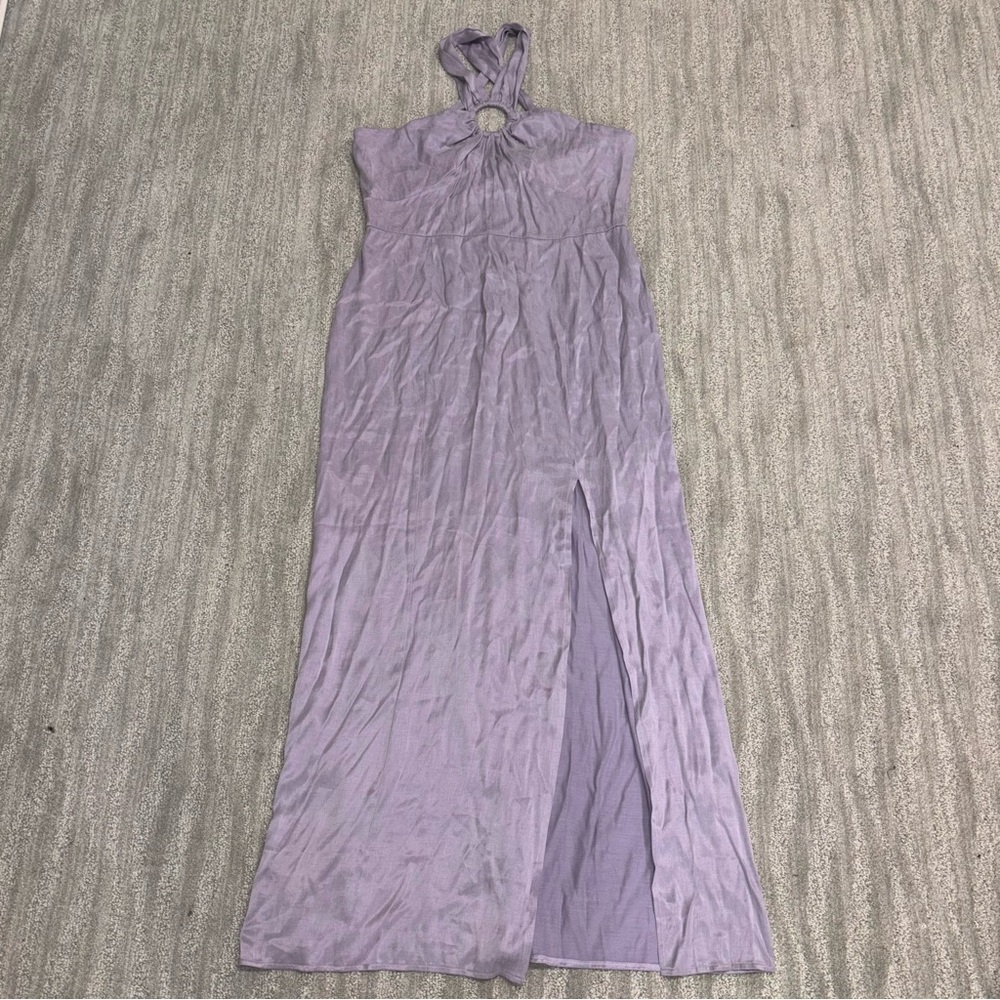 NWT TOPSHOP Women’s Purple Sleeveless Ring Cut Out Maxi Dress Sz 12